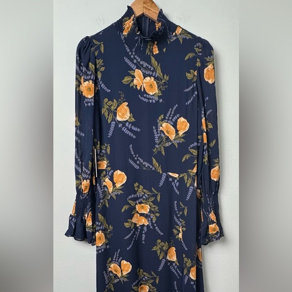 NWT REFORMATION Galena Long Sleeve Midi Dress in Petite Jardin Size 12 - Picture 5 of 16